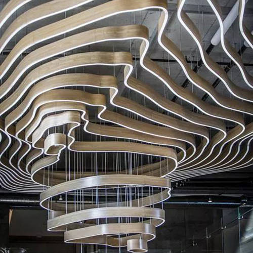 个性建筑喜欢用弧形铝方通厂家产品装饰
